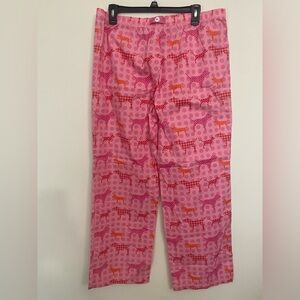 2005 Y2K VS Pink dog & polka dots print cotton pajama pants vintage rare